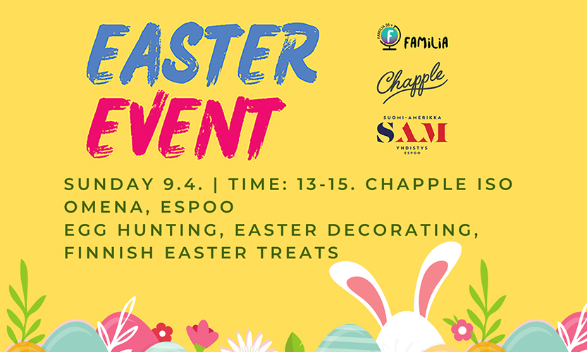easter event pääsiäistapahtuma Chapple-tilassa 9.4.